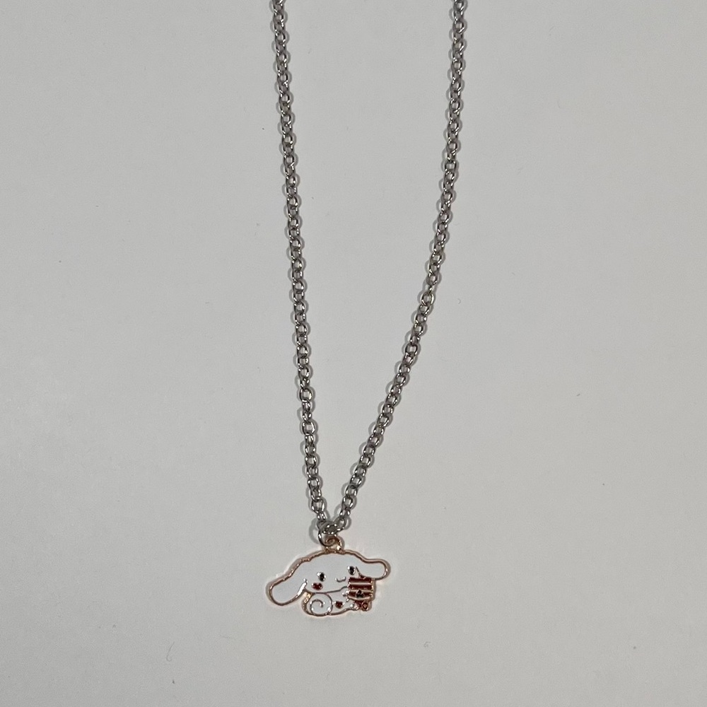 ⭐️ $3 in Bundle - Cinnamoroll Silver Charm Chain Necklace • Sanrio Women Girls